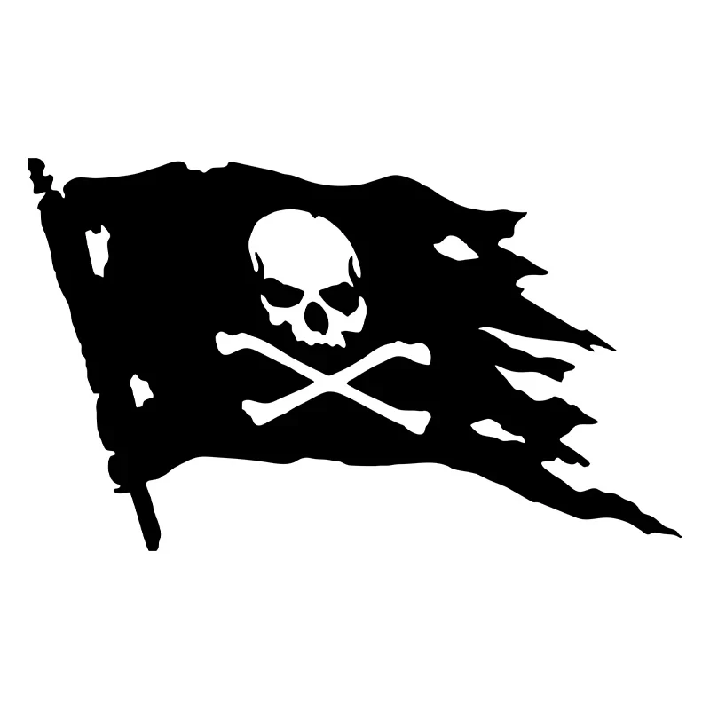 

Car interior sticker Jolly Roger Pirate Flag Fashion Vinyl Window Decal Black/WHITE/LASER decals trim