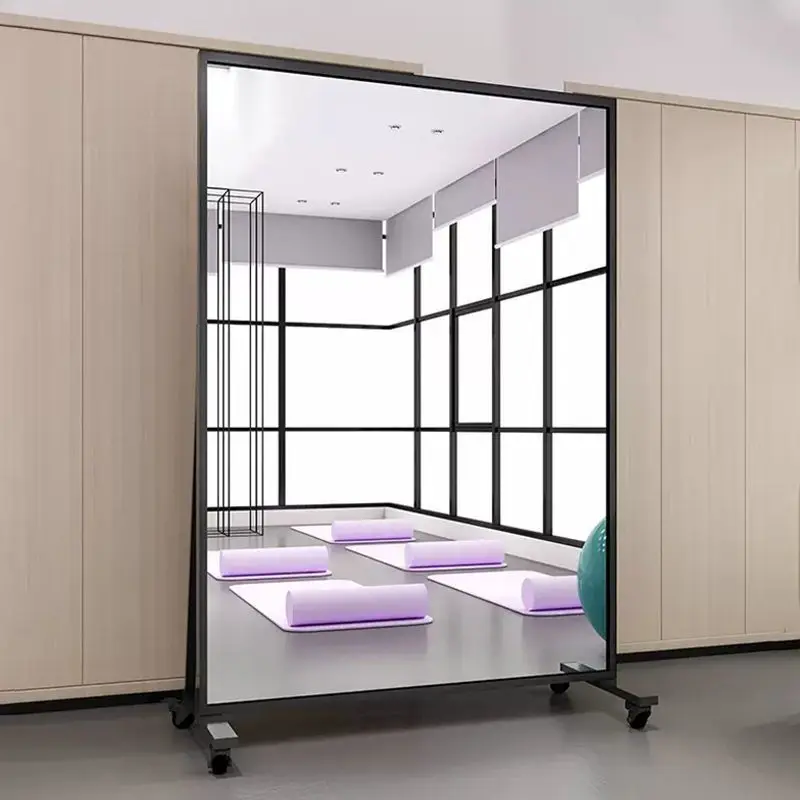 

Mobile dance mirror, home full body floor mirror, on wheels