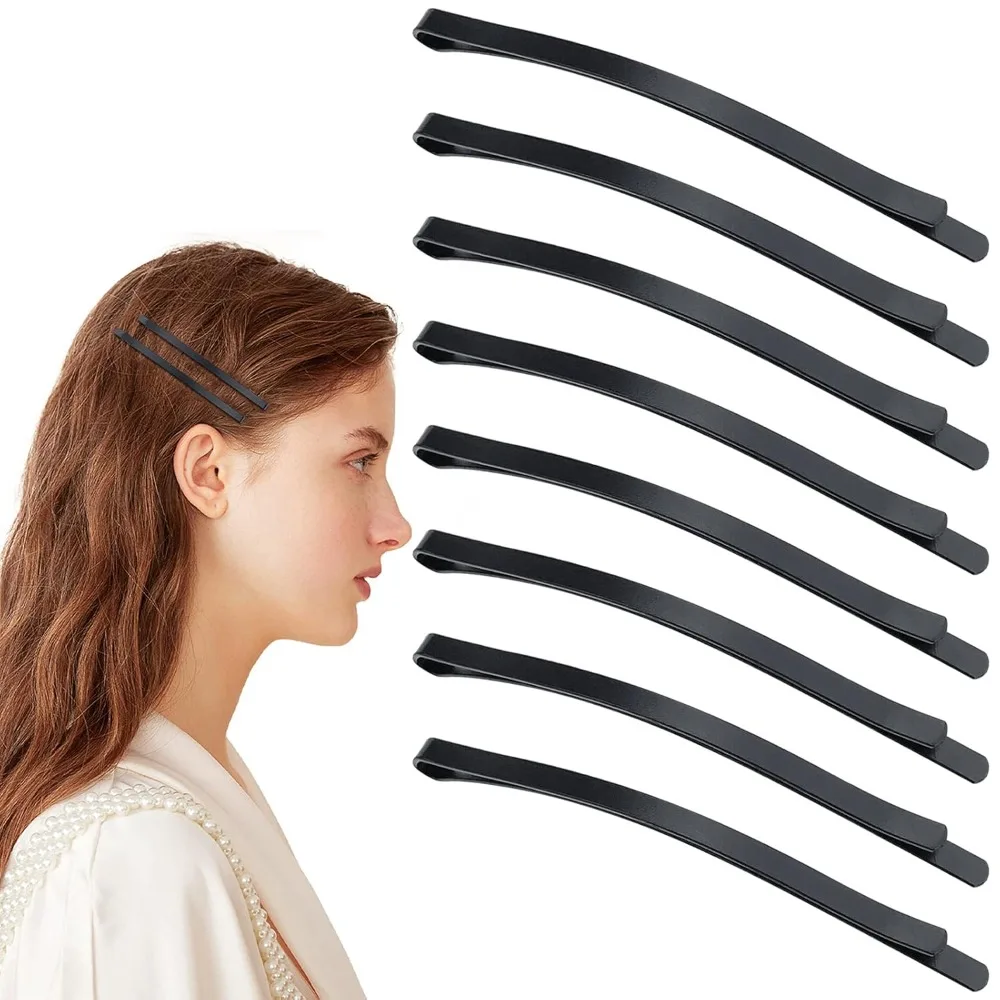 

50 черных заколок Jumbo Bobby, металлические заколки для волос 3,34 дюйма, заколки для волос, заколки для волос, аксессуары для волос для женщин, толстая длинная прическа