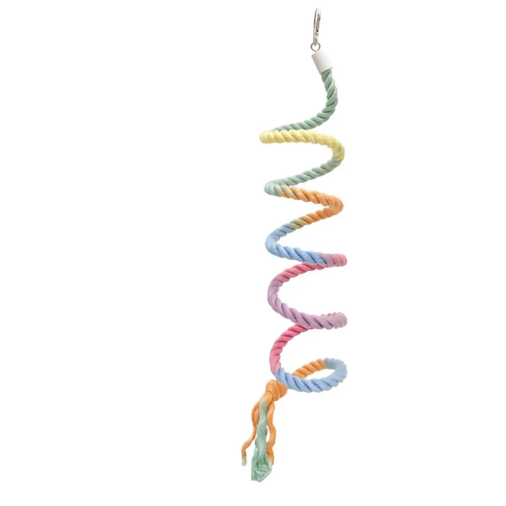 

Screw Head Colored Cotton Parrot Pole Sturdy Flexible Parrot Standing Woven Rope Comfortable Easy To Install