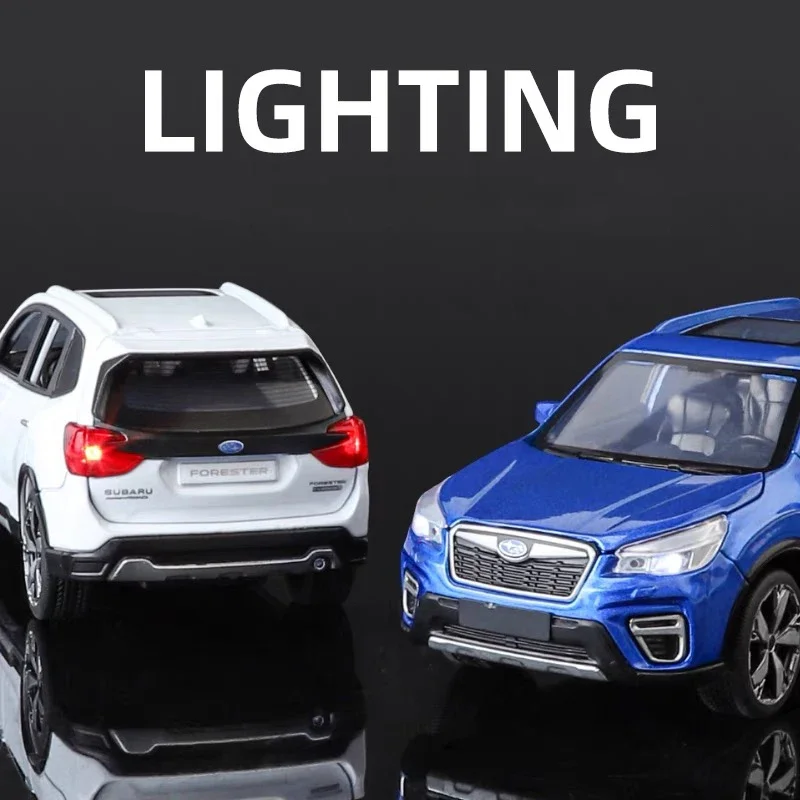 1:32 Subaru Forester SUV Alloy Off-Road Vehicle Miniature Scale Model Car Diecast Metal Sound＆Light Collection Children Toy Gift