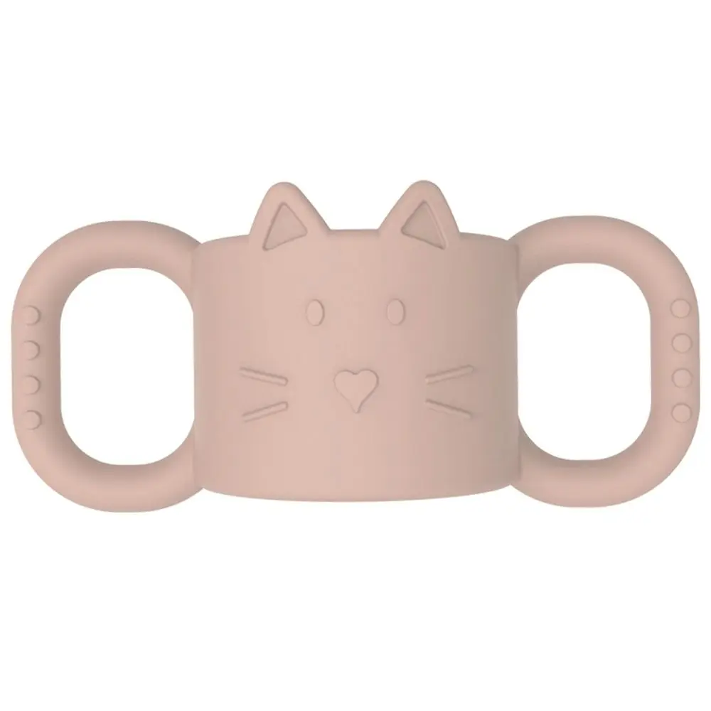 Food-Grade Silicone Bottle Sleeve Dual Handles Cute Cat Face Bottle Handle Sleeve Flexible Reusable for Dr. Brown’s 8 oz/4 oz