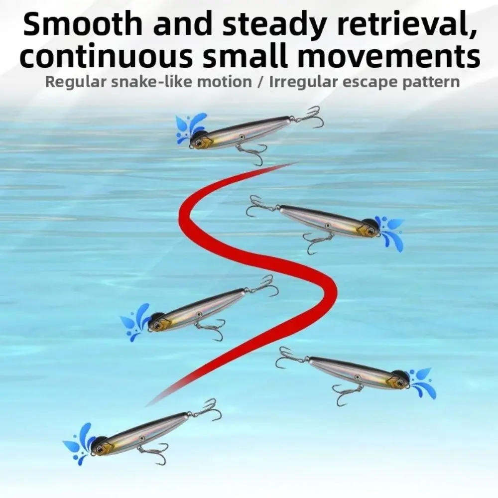 Sinking Type Pencil Lure Full Water Column Solid Body Full Water Column Lure Long-Cast Design 14g 18g Weight Triple Hook Lure