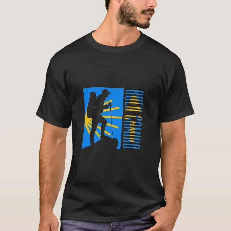 Camino De Santiago T-Shirt New 100% Cotton Short Sleeve O-Neck Harajuku Casual Mens T-shirt Streetwear