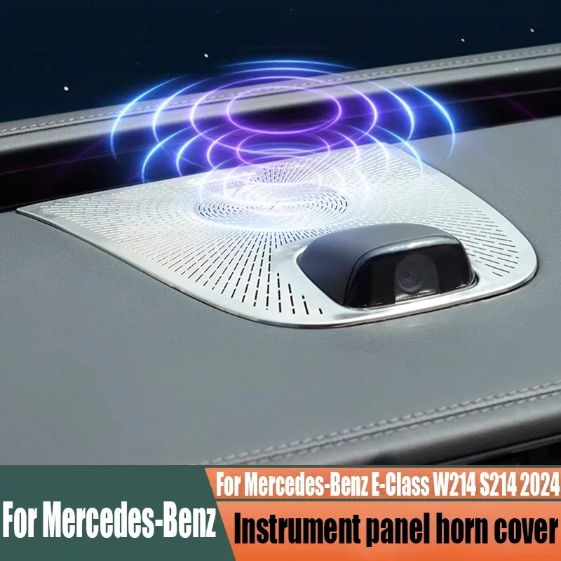 Para mercedes-benz Clase E W214 S214 2024 cubierta de bocina de tablero de acero inoxidable suministros de modificación interior automotriz