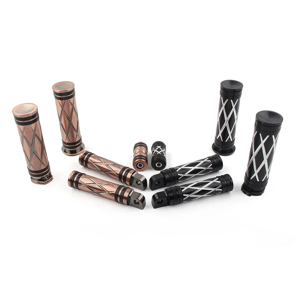 5 Pz/set Per Harley-Davidson Sportster XL 1200 883 Moto Poggiapiedi Pedana Manopole Cambio Peg