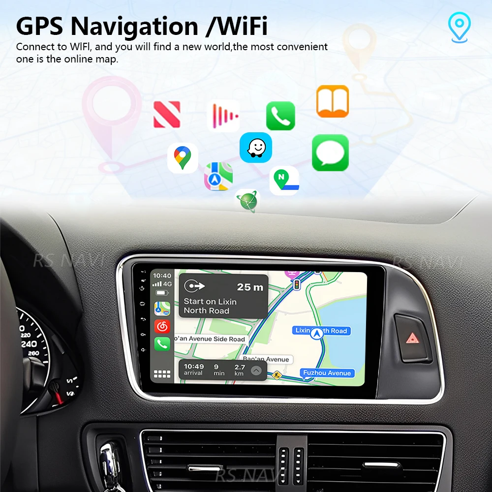 Android 16 CarPlay Radio for Audi Q5 2005-2017 2K Screen