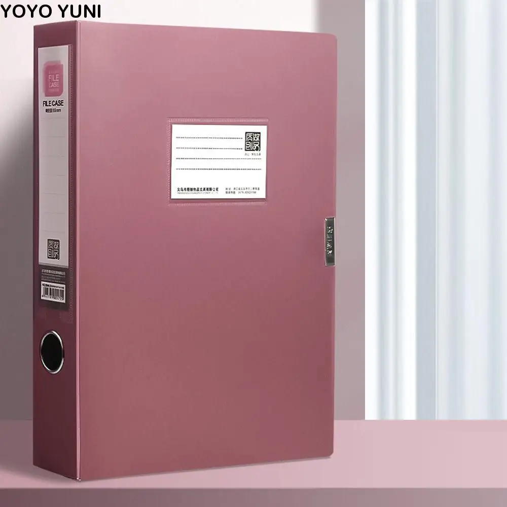 

Desktop Storage Thickened A4 File Folder Morandi Color Dustproof Paper Storage Box PP Plastic Document Case Contract