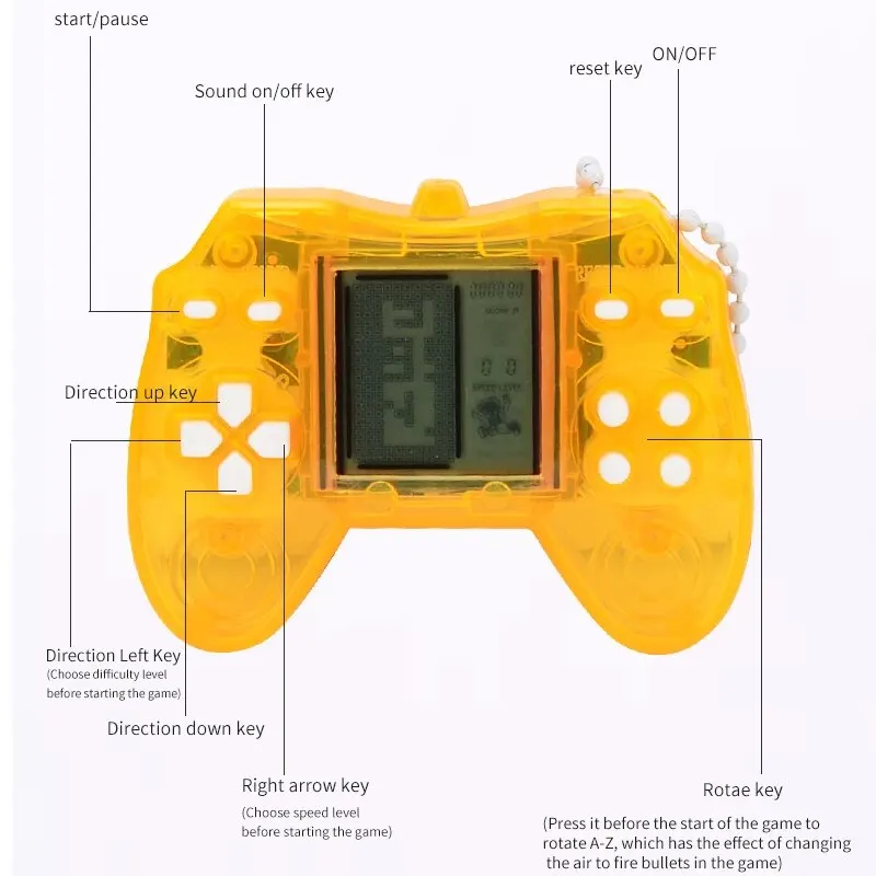 ポータブルビデオゲームキーホルダー,スノスタルジック,ミニパーティーの記念品,誕生日プレゼント,ビデオゲーム用品