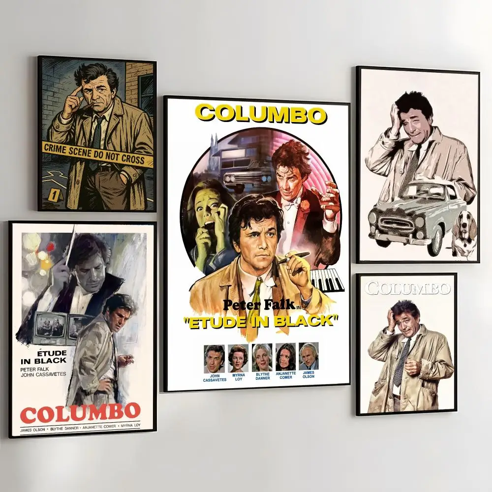 Movie C-Columbo Painting Calligraphy Self Adhesive Wall Art Waterproof Print For Bedroom Living Room Hallway Home Decor