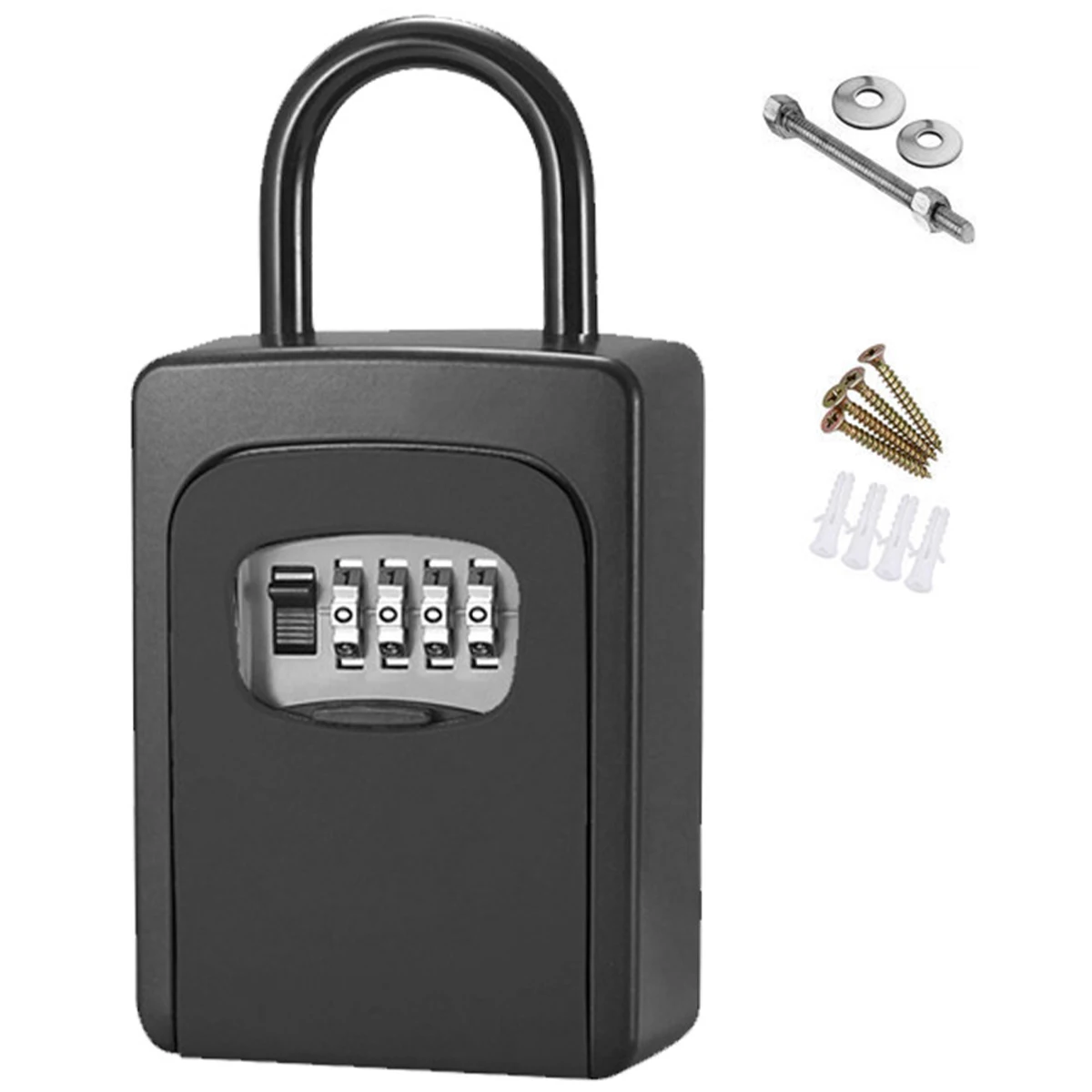 Combinatie Lock Key Stevige Key Lock Box Key Kluis Stevige Resettable Code 4 Digit Combinatie Sleutel Opslag Draagbare Slot doos
