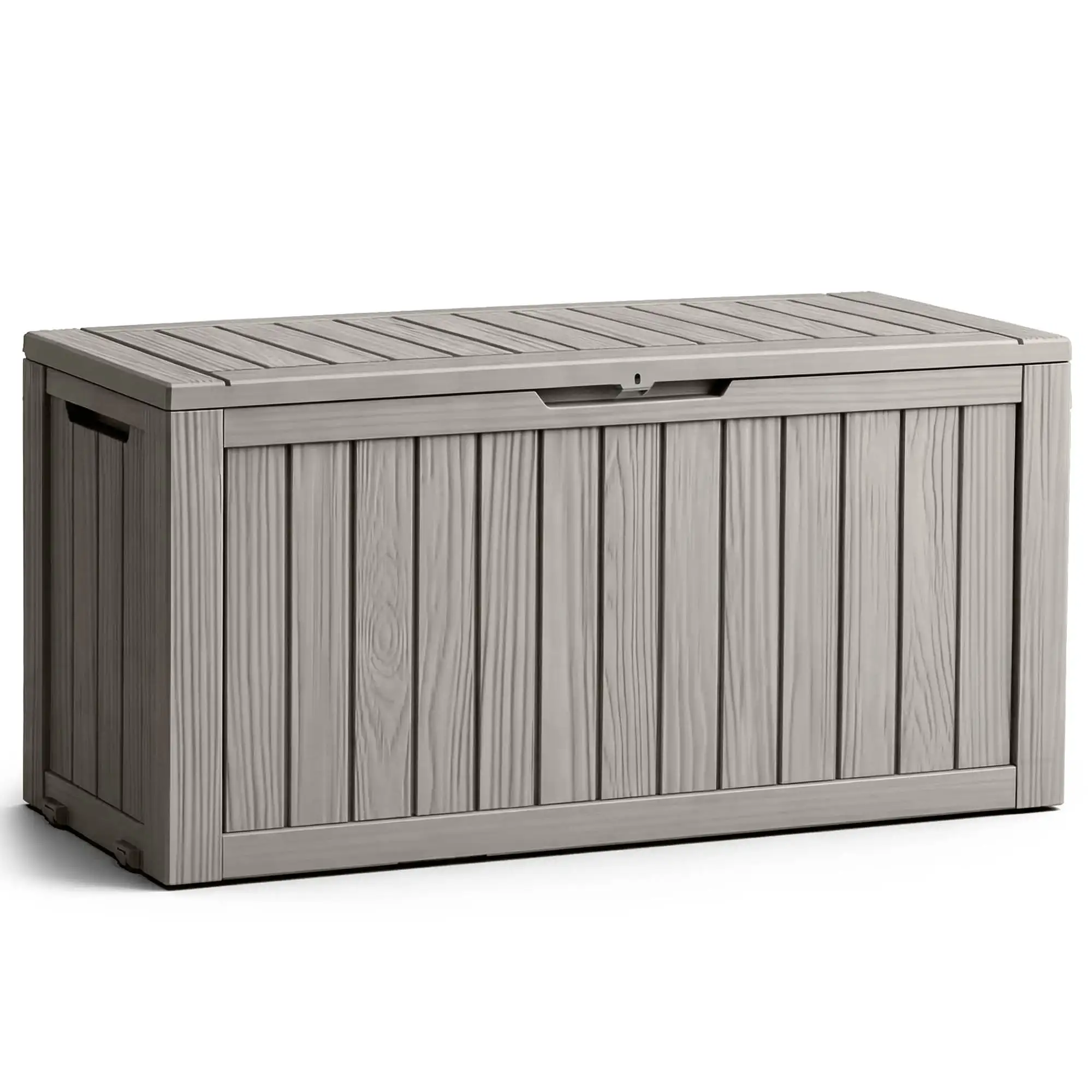 272L Waterdichte Tuinbox Kussen- en Gereedschapskist Plastic Balkon Terras Grijs