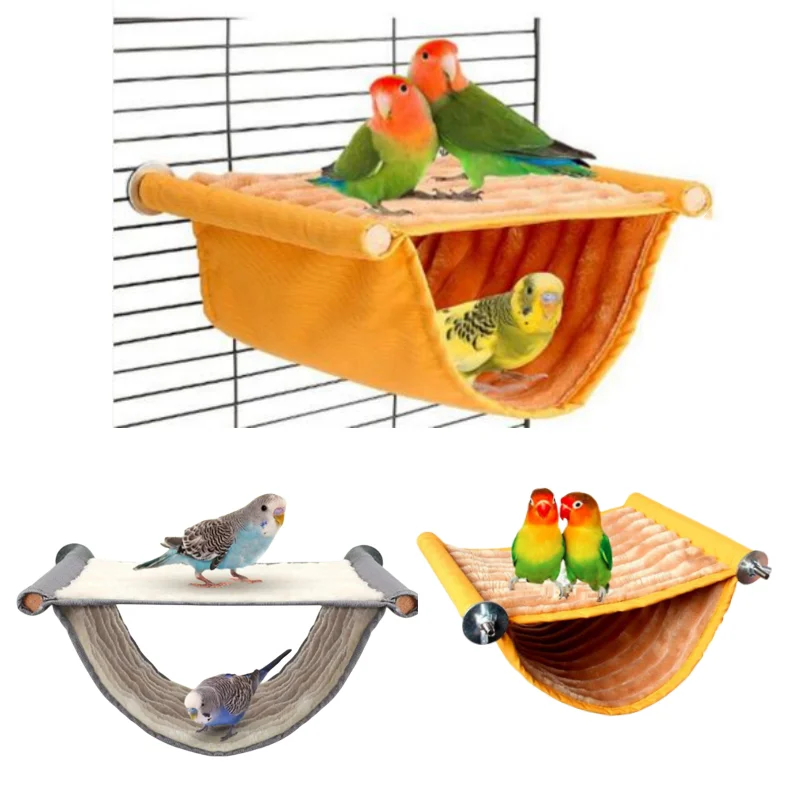 Pet Hanging Hammock Warm Nest Bed Removable Washable Parrot Bird Cage Perch For Parrot Hamster House Accessories