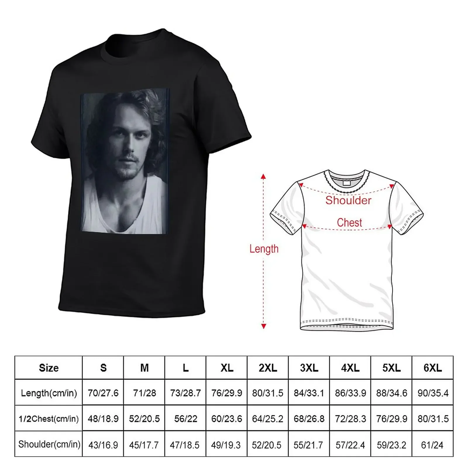 New sam heughan T-Shirt quick-drying plain oversized t shirt workout shirts for men