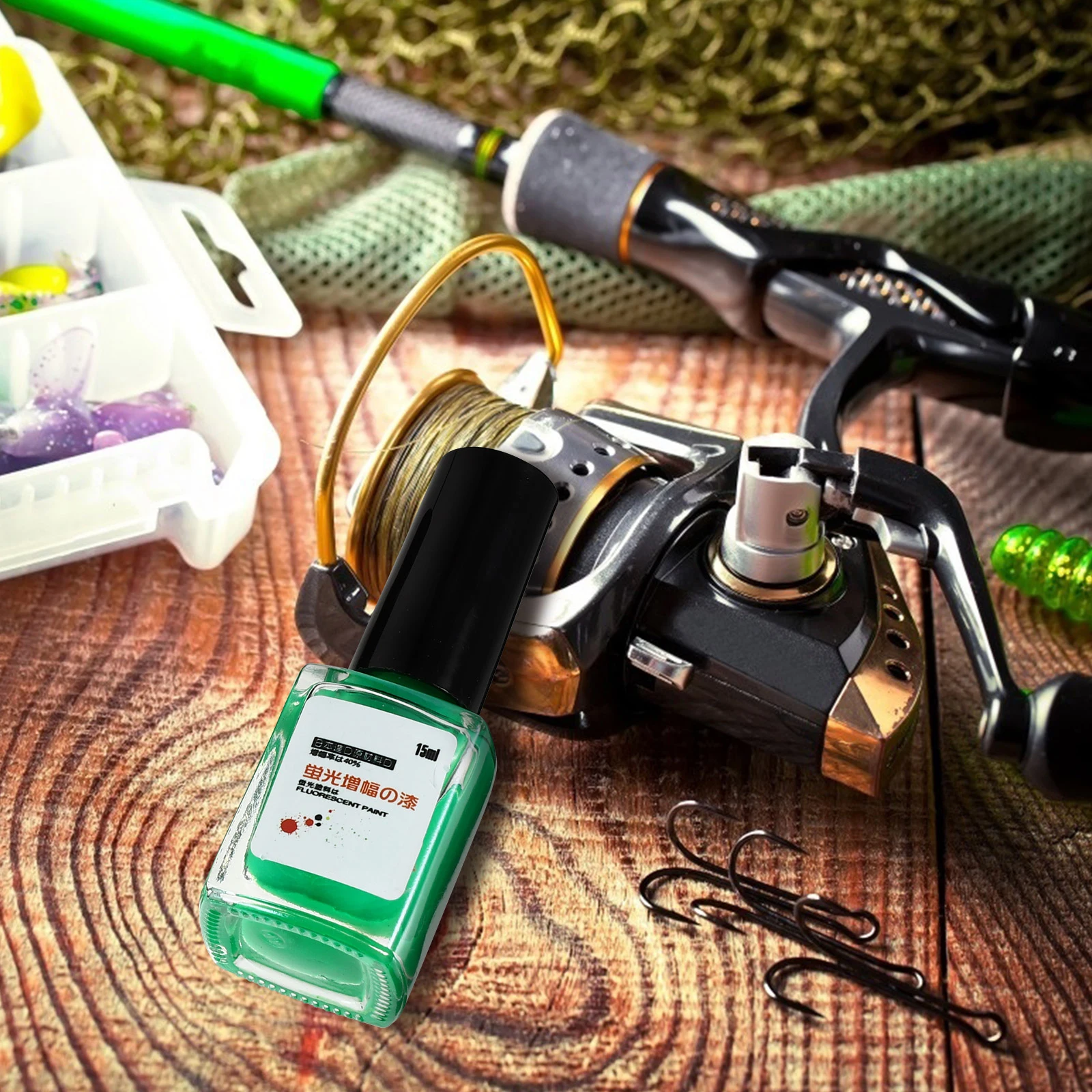 

5pcs Waterproof Float Paints Fluorescent Black Green Red Yellow Fishing Tools Orange Pole Pigment Lures Bleach Reel