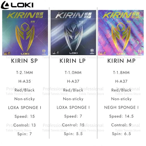 Imagen 2 del producto LOKI KIRIN-Goma para tenis de mesa con espinillas SP/MP/LP, hoja de goma para Ping Pong con esponja preadherida, espinillas largas de goma