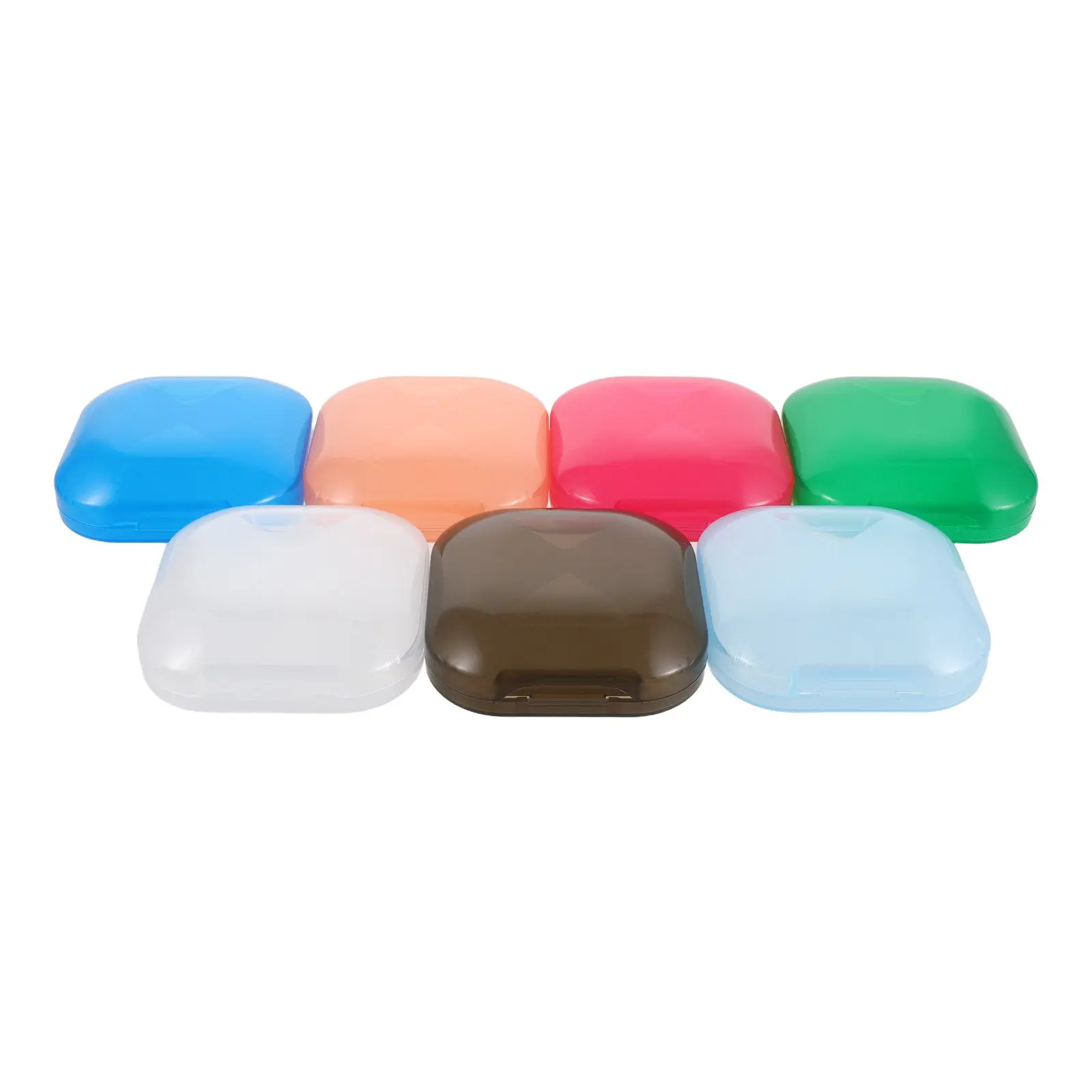 

Набор из 7 футляров для фиксаторов: Тонкий портативный герметичный дорожный органайзер для элайнеров, ортодонтический контейнер для хранения брекетов и ортодонтических устройств