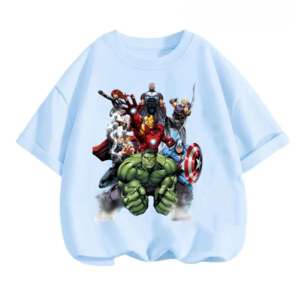 

Trendy Marvel Avengers T-shirts for Boys & Girls - Q-Cute Cartoons in Summer Colors, Perfect for Birthday & Leisure Surprises