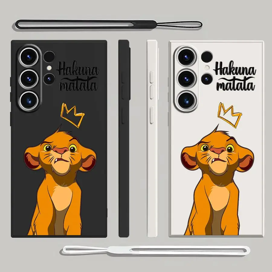 Мягкий чехол из ТПУ Disney Lion King для Samsung Galaxy S25 Edge S23 S22 Ultra S24 FE Note 20 10 Ultra S20 S21 Plus