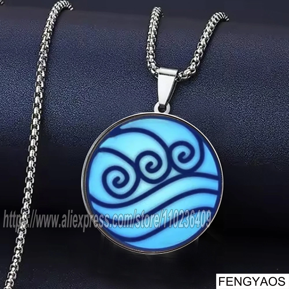 Stainless Steel New Avatar The Last Airbender Neckalce Kingdom Jewelry Air Nomad Fire and Water Tribe Pendant Necklaces