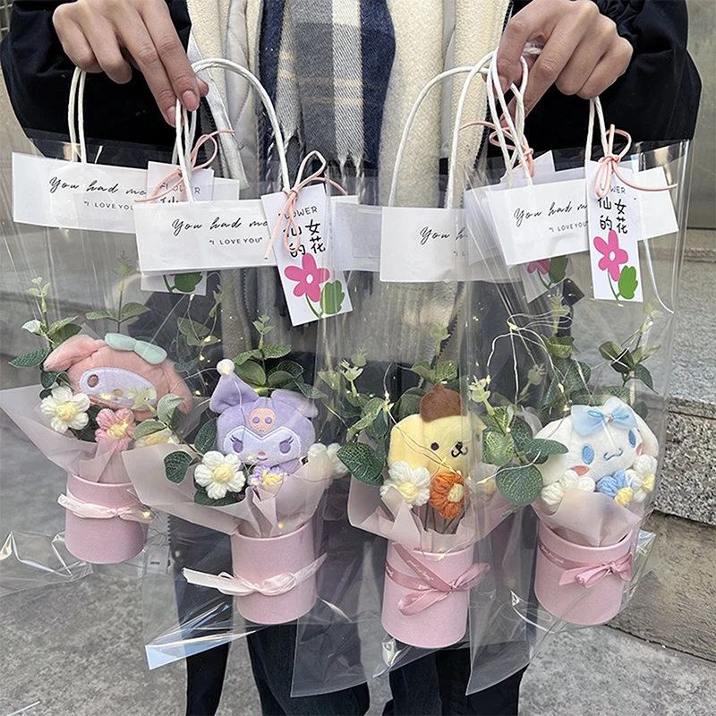 Cartoon Sanrio Plush Doll Kuromi My Melody Hello Kitty Graduation Bouquet Toy Valentine\'s Day Christmas Surprise Holiday Gifts