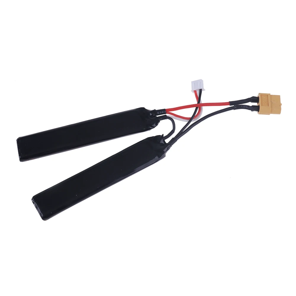 (XT60 plug) 7.4v 2500mAh Lipo Battery Water Gun Split Connection Battery for Mini Airsoft BB Air Pistol Electric Toys Guns Parts