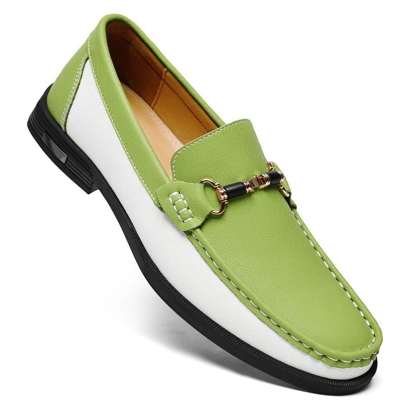 

British Style Men Business Leather Casual Shoes Fashion Breathable Slip on Loafers Young Man Office Flat Shoes Soft Moccasins