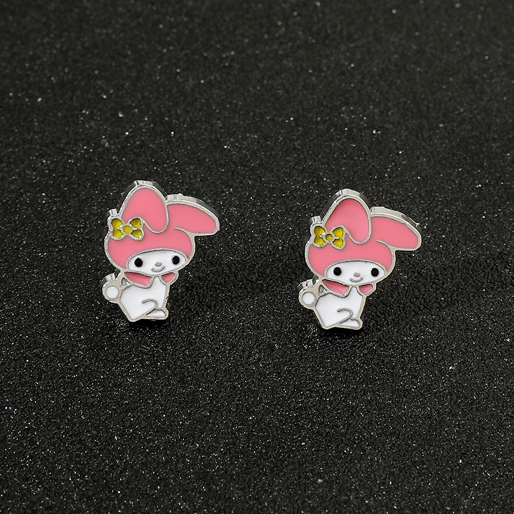 Sanrio Cartoon My Melody Earrings Sweet Girl Campus Style Earrings Fashion Cute Earrings Gifts