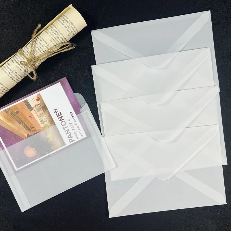50pcs/lot Translucent Envelopes for Wedding Invitation DIY Postcard Card Sulfuric Acid Paper Envelope Business Gift Packing