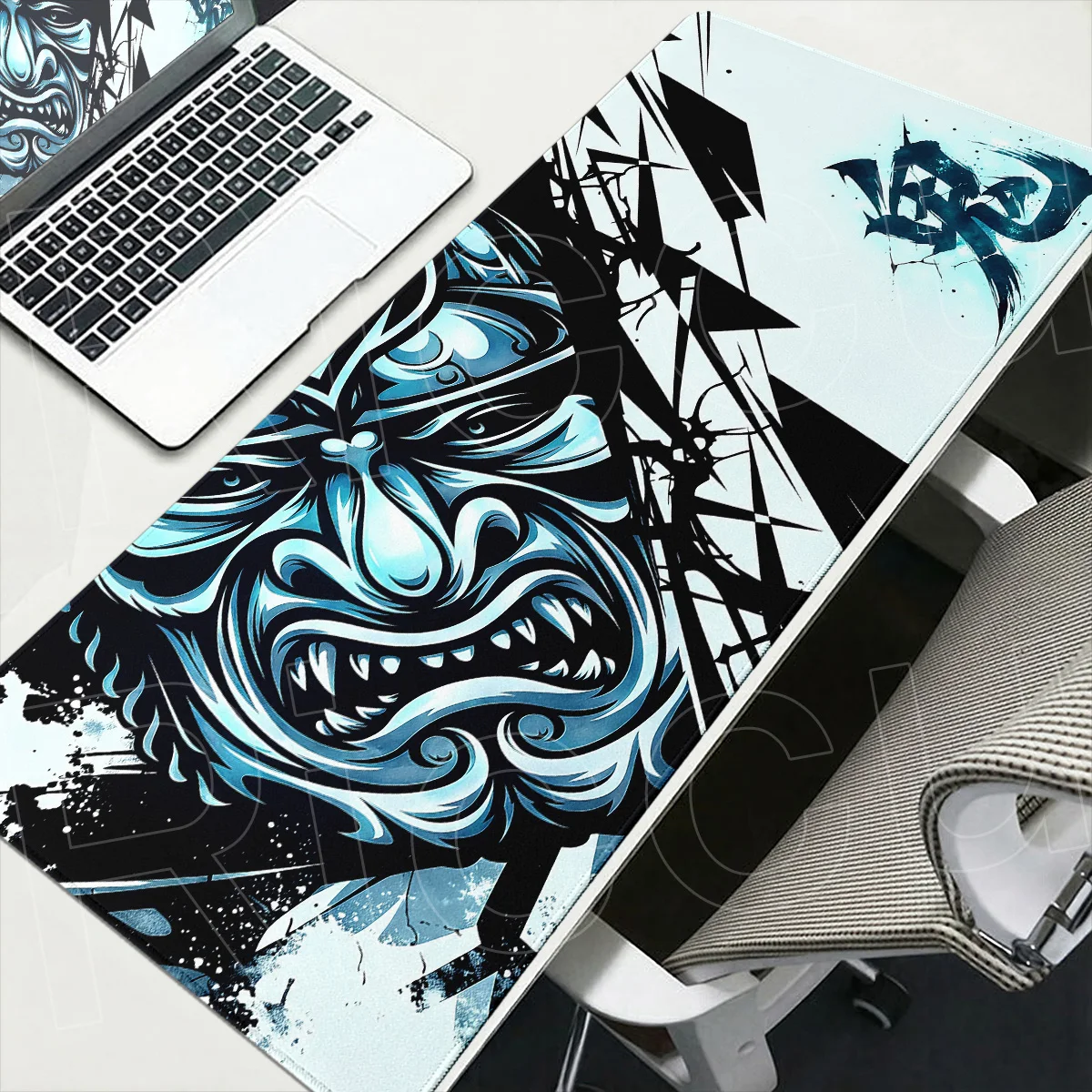 Große Gummi-Mauspads PC-Gaming-Bürozubehör 900x400mm Gaming Neue Samurai Oni Mausmatte XXL Speed Gamer Tastatur-Schreibtischunterlage – Detail 16