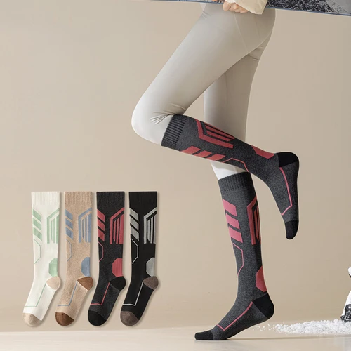 ZEXOLAP 메리노 울 스키 양말, 스노보드용 추운 날씨 양말, 눈, 겨울, 보온 무릎 높이 따뜻한 양말, 사냥용 