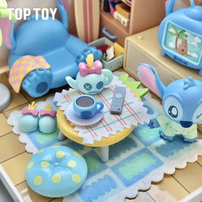 TOPTOY ديزني غرزة لحظة ممتعة حلية اللبنات صندوق أعمى لتقوم بها بنفسك المقصورة نموذج مصغر أنيمي الطرفية تمثال