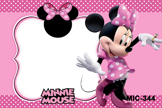 Mickey e Minnie Mouse Fotografia Backdrop para Crianças, Happy Birthday Party Banner, Baby Shower, Bolo de Mesa, Photo Background