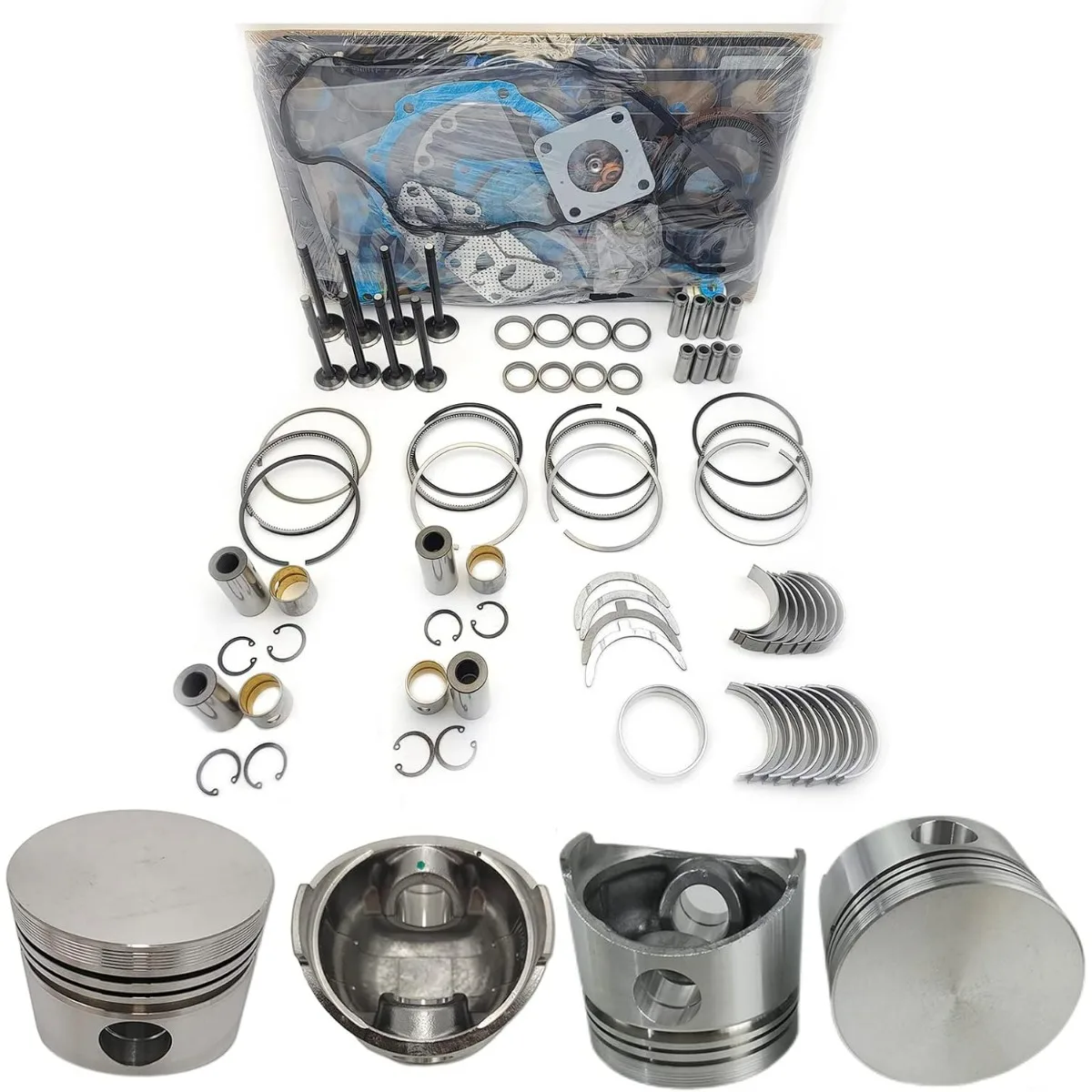 

V1200 Engine Overhaul Rebuild Kit (No cylinder liner) For Kubota V1200 Engine B2150 B9200 Tractor RX245 RX275 RX2750 Loader