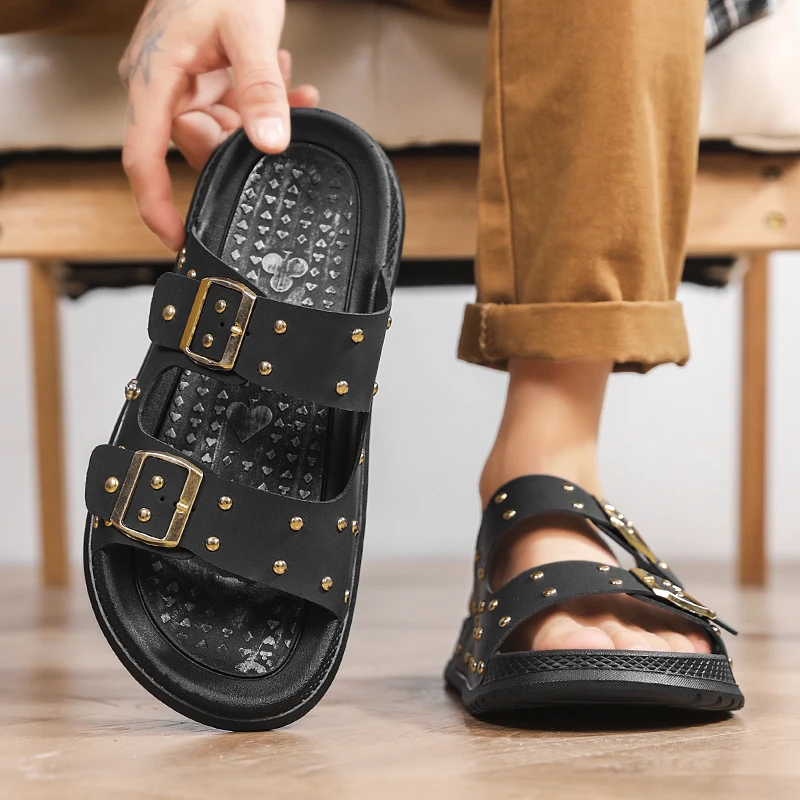 

Мужские тапочки, новые летние тапочки с мягкой подошвой, противоскользящие, удобные, спортивные, повседневные, для прогулок, модные, дышащие, пляжная обувь Joker