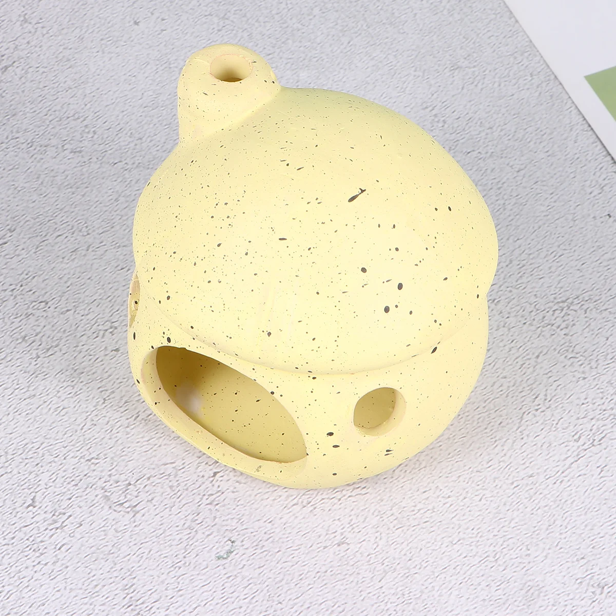 

1Pcs Ceramic Pot Aquarium Decoration Yellow Hollow Fish Shelter Natural Habitat Shrimp Fish Tank Ornament Cichlidae Hideout