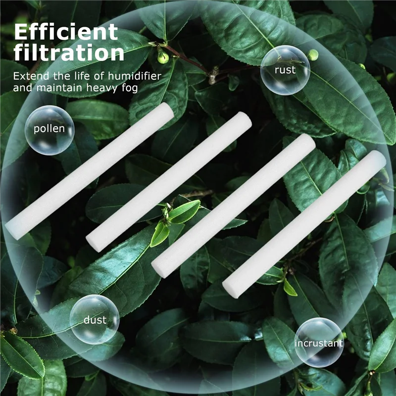 BAAN-50Pcs filtros de humidificador, esponja de algodón de repuesto para humidificador USB, difusores de Aroma, generador de niebla, humidificador de aire