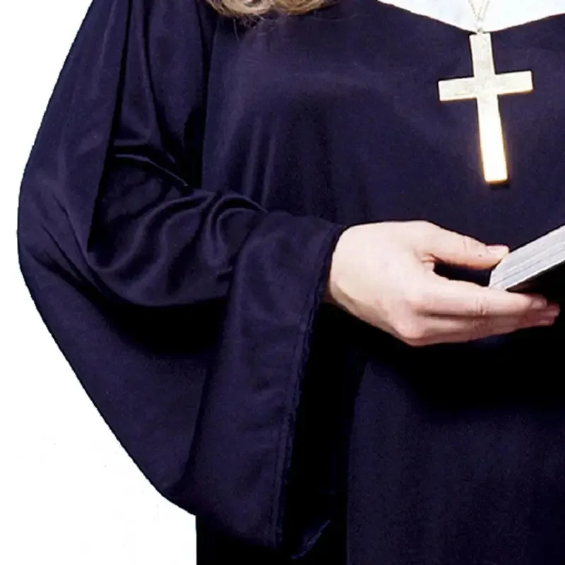 Sky01 костюм на Хэллоуин женский костюм монахини традиционный костюм для взрослых сестры черный халат религиозные костюмы косплей костюм на ХэллоуинSd01$