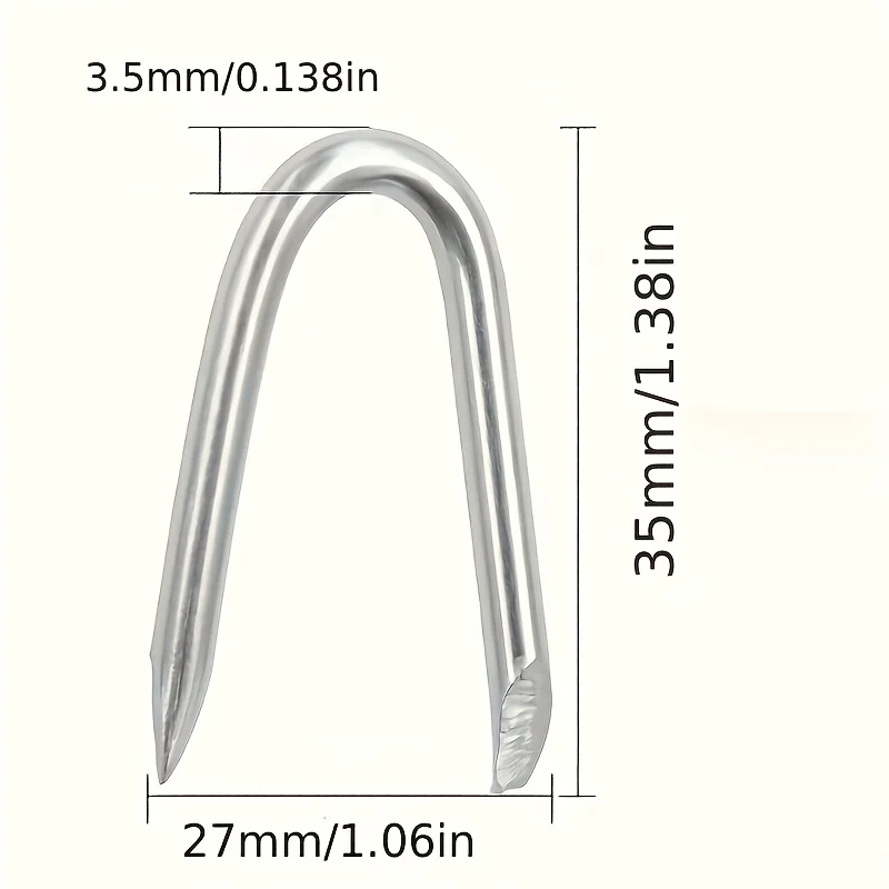 50Pcs Fasteners Patch Cables Fence Nails Fixing Staples U Shaped for Outdoor Wire Fencing Wood
