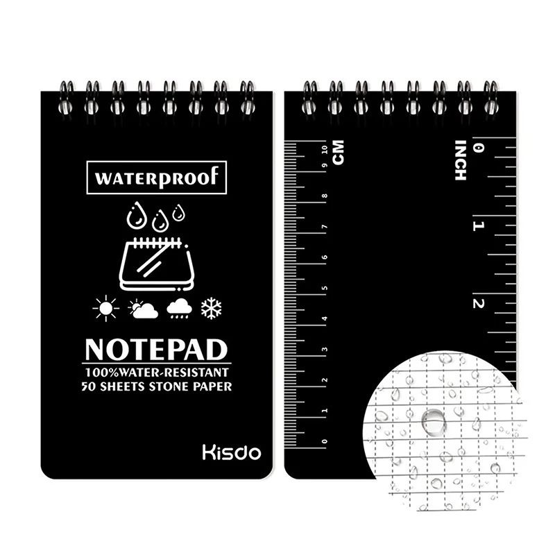 Waterproof Pocket Notebook Mini Note Pads Stone Paper Pocket Notebooks All-Weather Memos Blank Paper Notepad Office Supplies