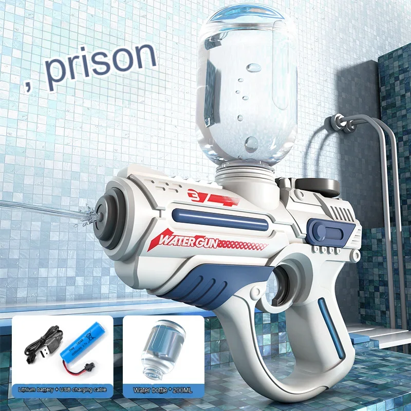 2025 nova pistola de água elétrica automática de alta pressão brinquedo de grande capacidade para praia piscina diversão de luta ao ar livre
