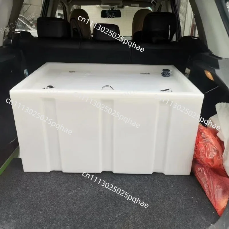 Large Capacity Live Fish Carrier Box Outdoor Fishing Equipment Secure Lid Horizontal Handle for Car Trunk Storage Fishing Gear