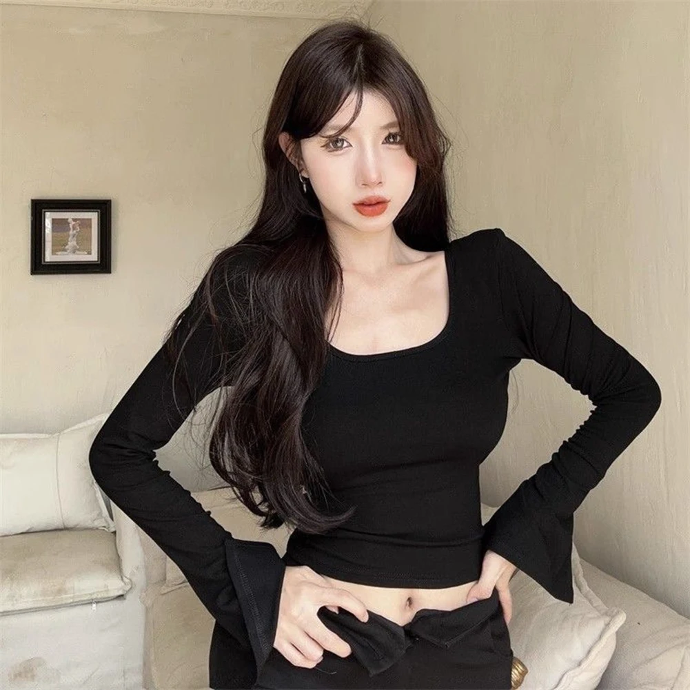 ฤดูใบไม้ร่วงชุดลําลองแขนยาวลําลองผู้หญิง \\\\\\\'s Top ความยืดหยุ่นปานกลางผ้าโพลีเอสเตอร์ความยาวปกติเสื้อผ้า