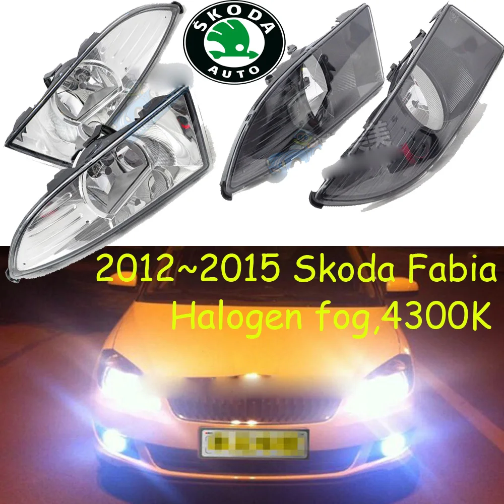 

car bumper headlamp Fabia fog light 2012~2015y car accessories car headlight fabia daytime running light halogen bulb wire