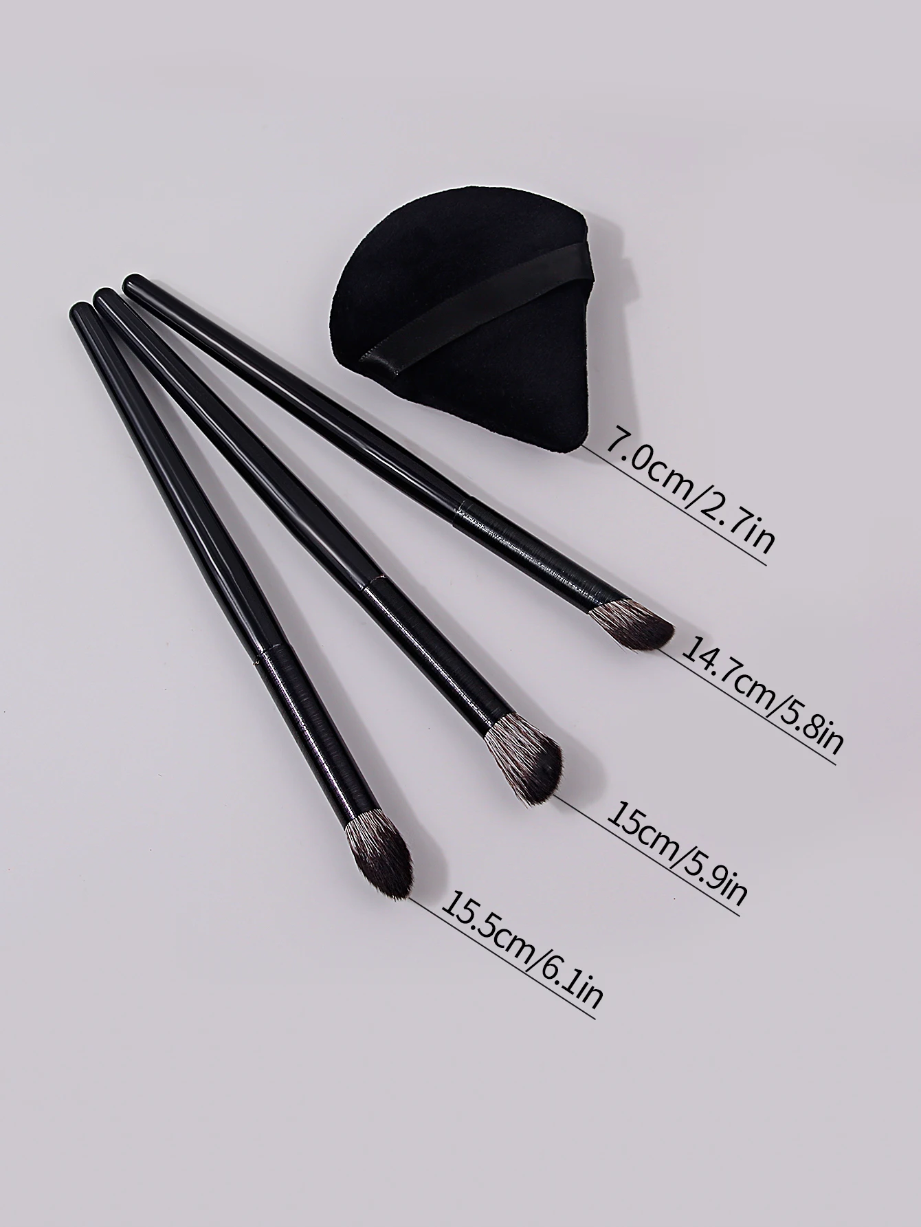 8 قطع من فرشاة اللهب، فرشاة التلطخ، فرشاة تفتيح، فرشاة مكياج الوجه متعددة الوظائف + أداة تجميل منتفخة البودرة المثلثة #6