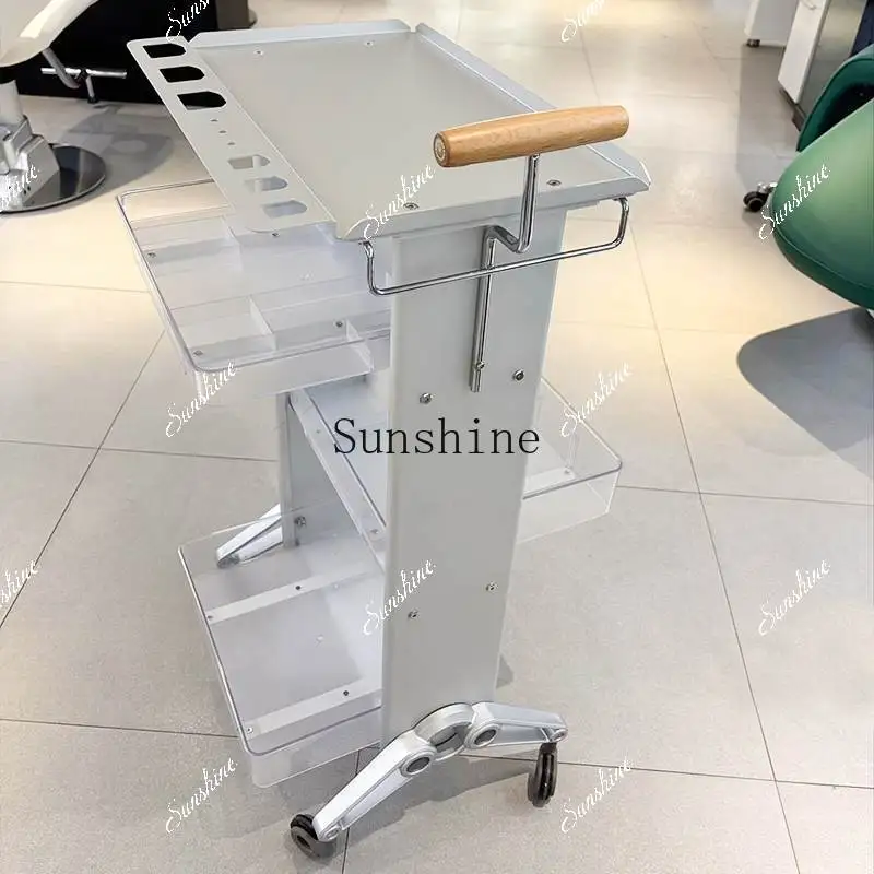 Hair salon tool rack hair stylist hand push dye ironing towel rack car  TF