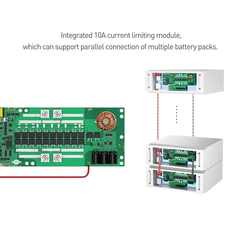 Inverter JK-PB2A16S20P Lifepo4 Li-Ion LTO 8S 9S 10S 11S 12S 14S 15S 16S 24V 48V Family Energy Storage 100A 200A