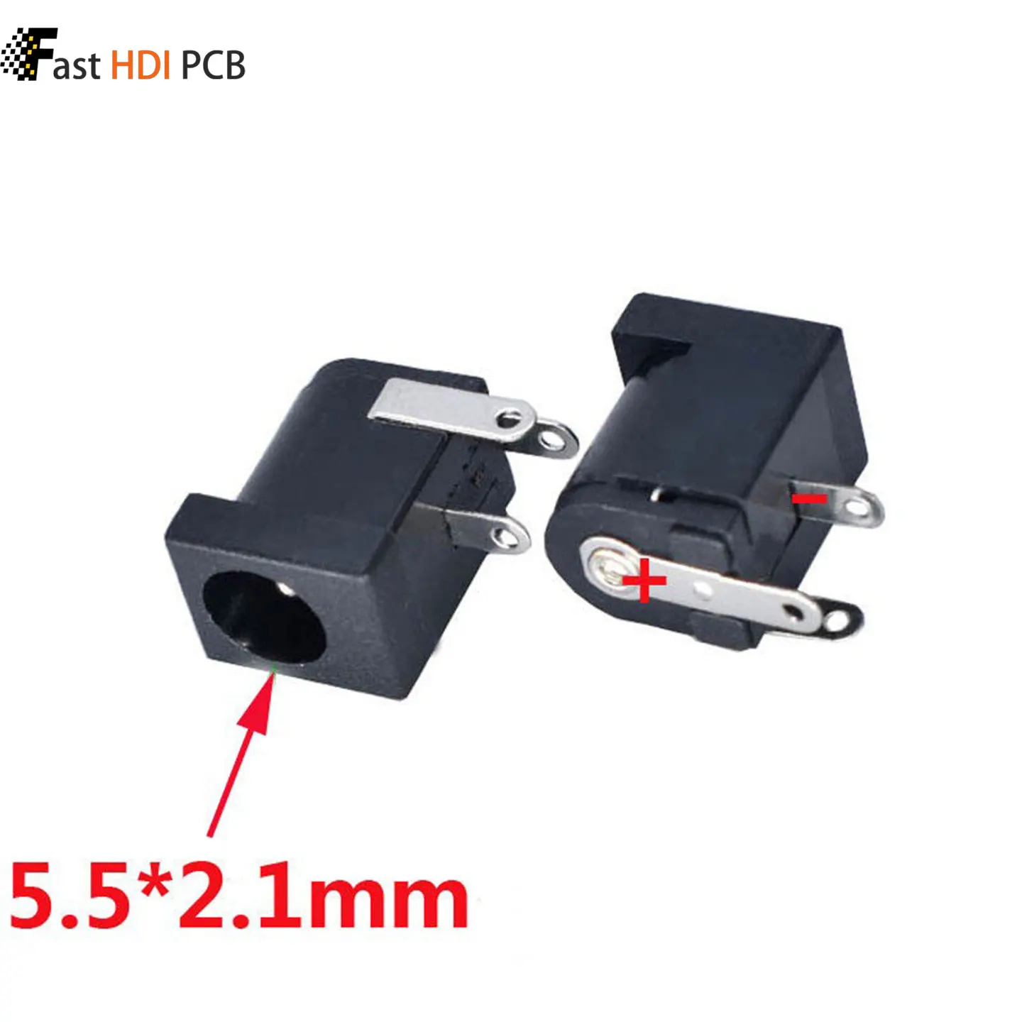 DC Power Jack 5.5x2.1mm Female Socket Solder Type Panel Mount for Charger CCTV Camera Router Arduino – DC Power Input Connector