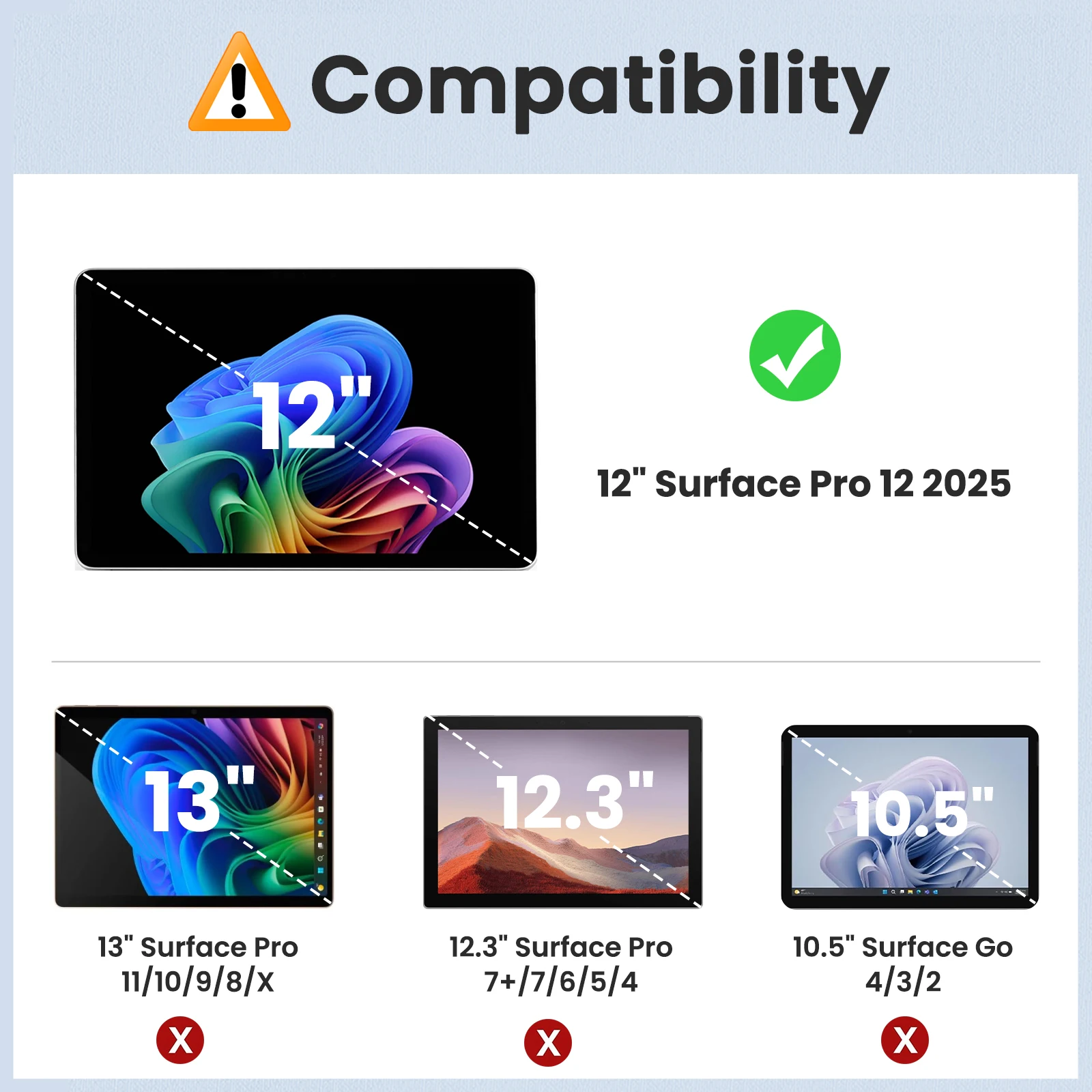 ملصق لاصق خلفي للكمبيوتر اللوحي من MoKo لجهاز Microsoft Surface Pro مقاس 12 بوصة 2025، غطاء حماية من جلد البولي يوريثان لغطاء جلد الجسم