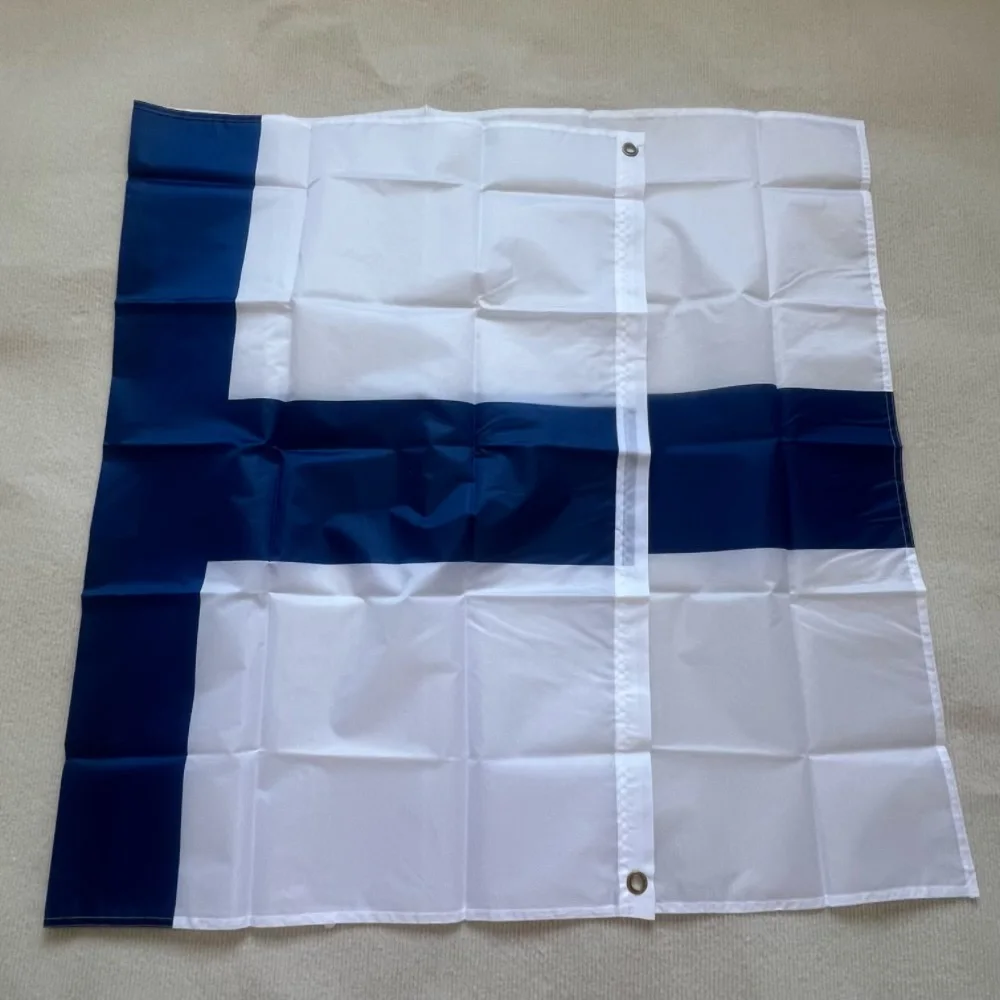 YIXIN Finnish Flag 3x5ft Hanging Polyester Standard Flag Banner Outdoor Indoor 150 * 90cm Finnish Flag